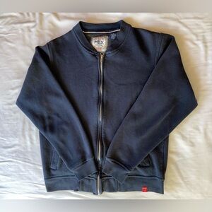MENS NAVY BLUE ZIP UP SWEATER